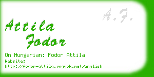 attila fodor business card